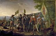 John Vanderlyn Landing of Columbus oil painting artist